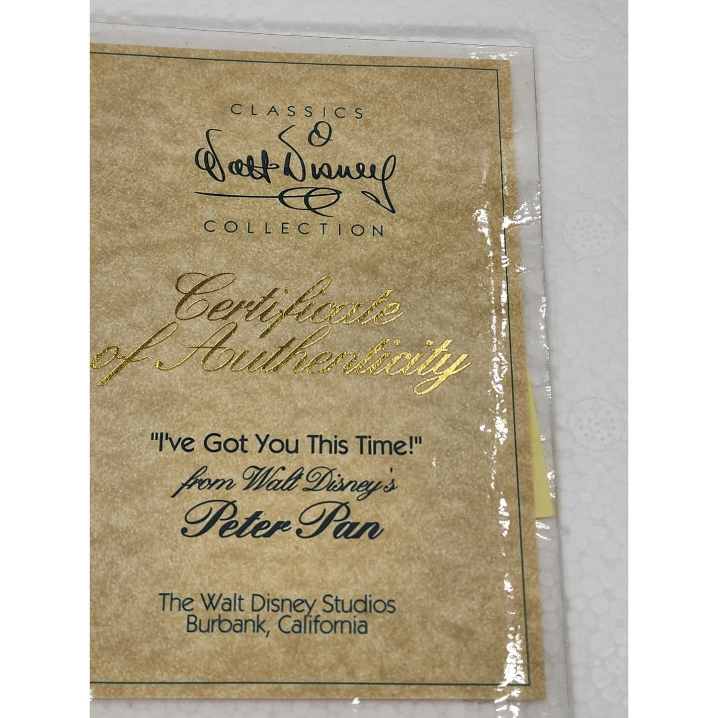 WDCC Captain Hook Peter Pan I've Got You This Time Figurine COA Box Disney