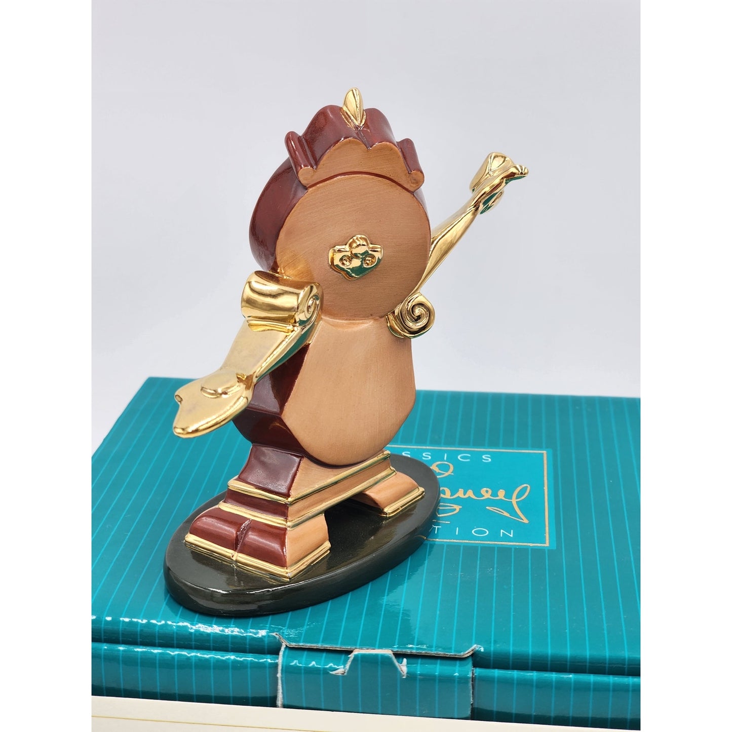 WDCC Disney Cogsworth Just in Time Figurine Beauty Beast Vintage Retired COA Box