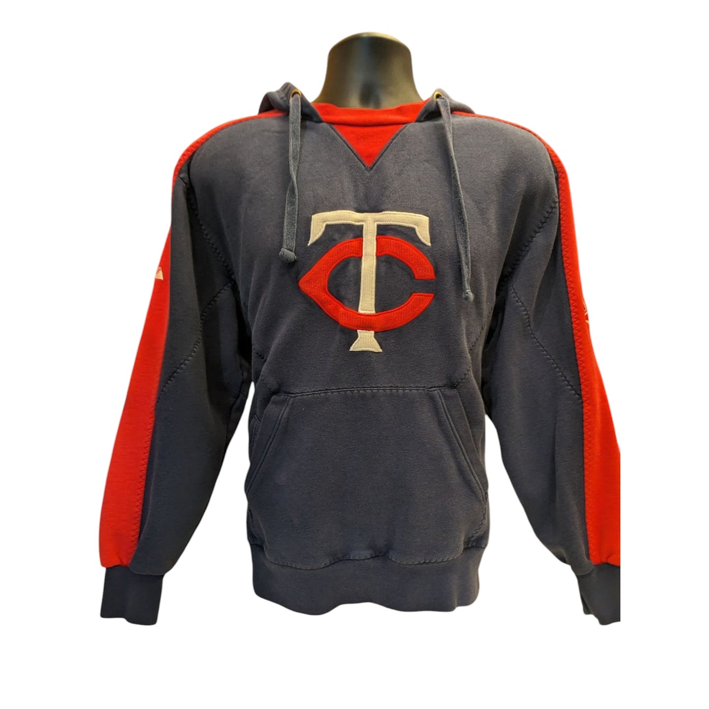 Majestic Minnesota Twins Hoodie Men Large Pullover Sweatshirt Vintage Kangaroo