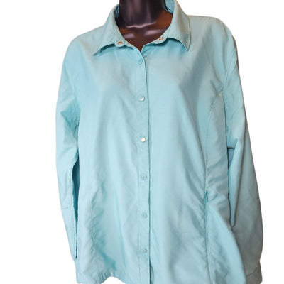 Duluth Trading CoolPlus Top Womens Medium Shirt Snap Outdoor Lightweight Hiking