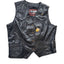 First Manufacturing Leather Vest XL Biker Motorcycle Club Riding Snap Taffeta