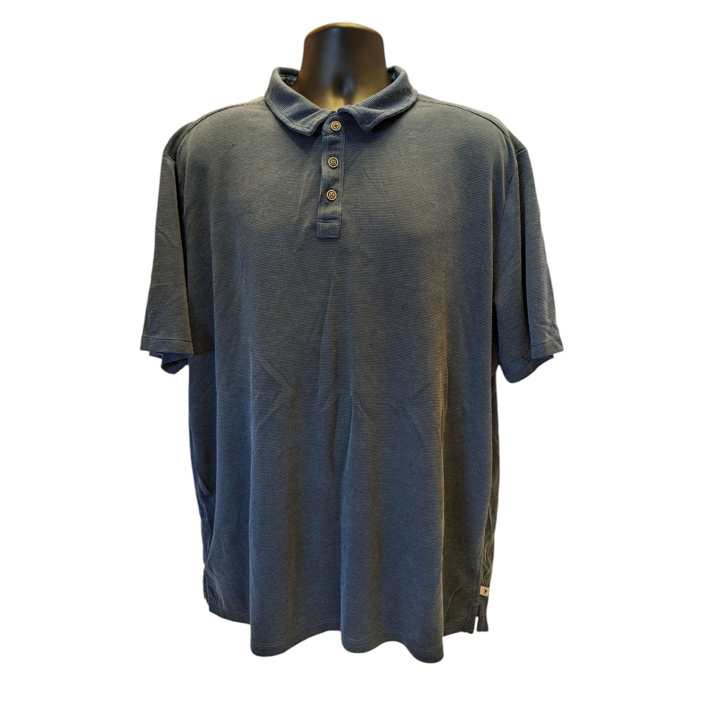 Tommy Bahama Polo Shirt Mens 3XL Blue Short Sleeve Tencel Golf Resort Wear