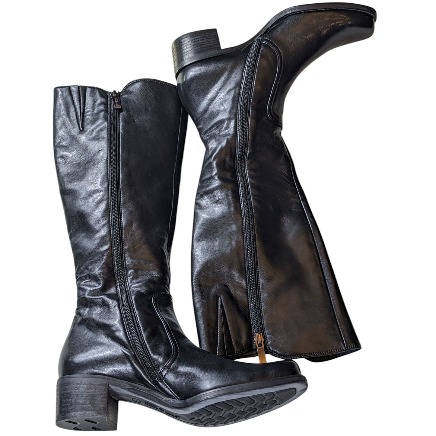 Paul Green Boots Womens 6.5 Leather Knee High Tall Riding Buckle Equestrian