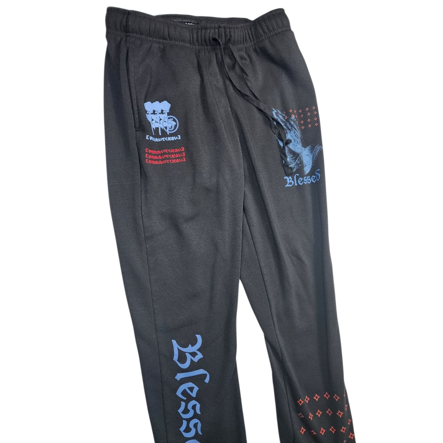 Brooklyn Cloth Jogger Sweatpants Womens Medium Blessed Prayer Graphic Streetwear