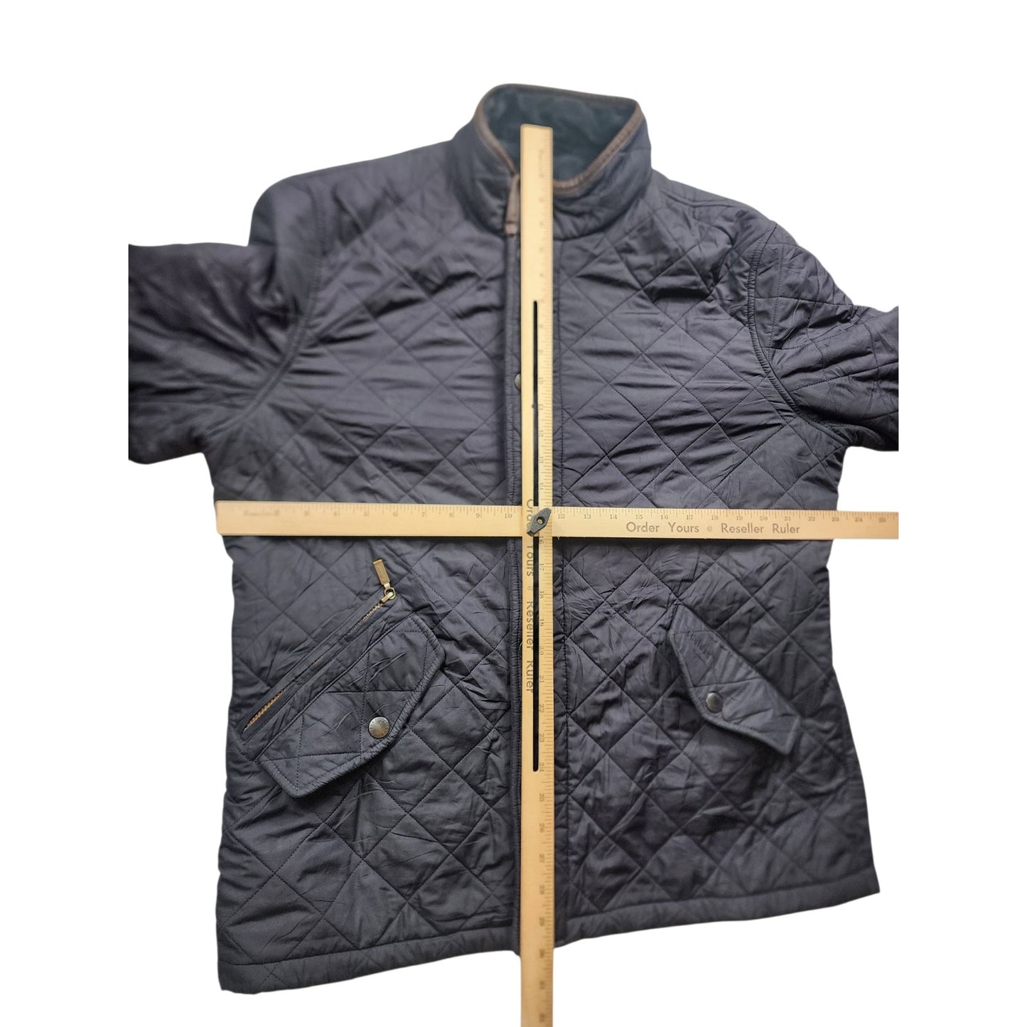 Barbour Quilted Jacket Mens Medium Navy Blue Classic Country Heritage British