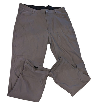 Eddie Bauer Pants Mens 38x34 Gray Lined Nylon Warm Outdoor Hiking Fleece Lining