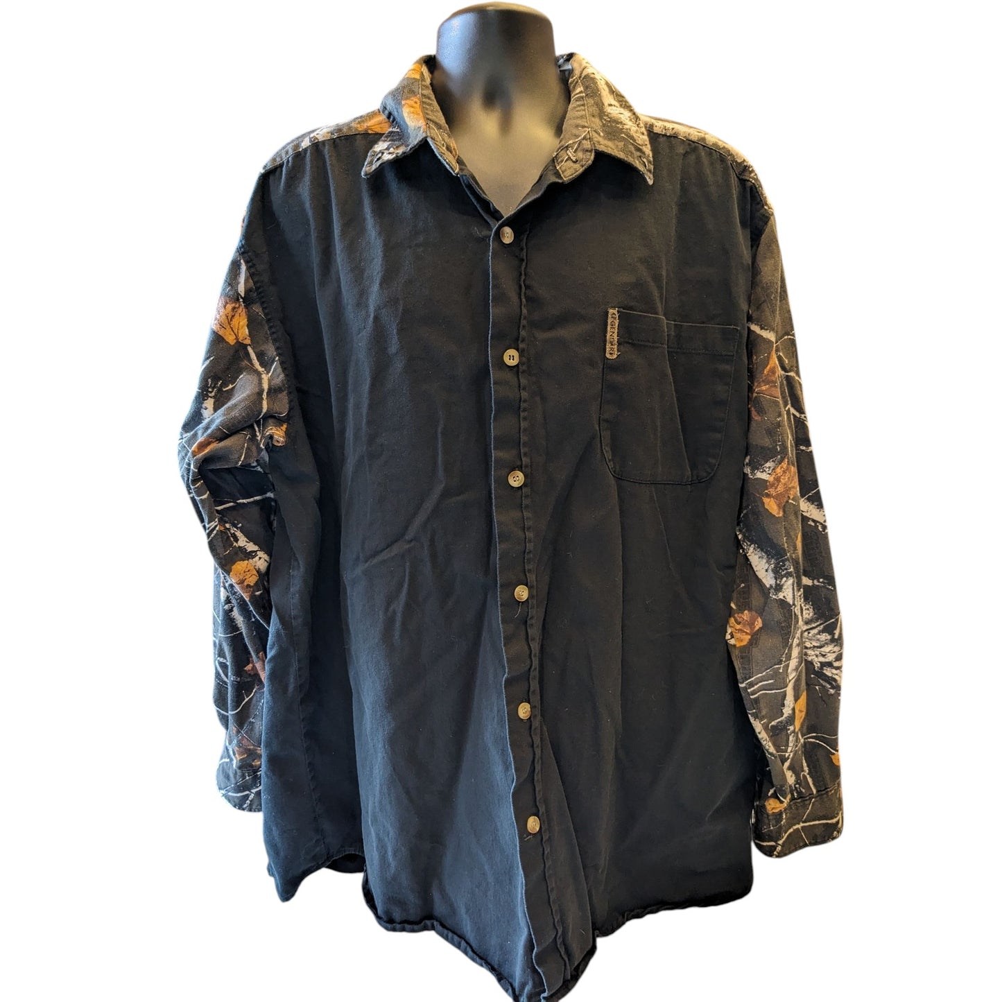 Legendary Whitetails Button Down Shirt Men 2XLT Camo Sleeves Long Sleeve Hunting