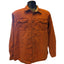 Wrangler Western Shirt Mens Size XL Orange Button Up Pocket Casual Classic Fit