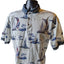 American Summer Polo Shirt Mens Large Nautical Sailboat Vintage Vacation Preppy