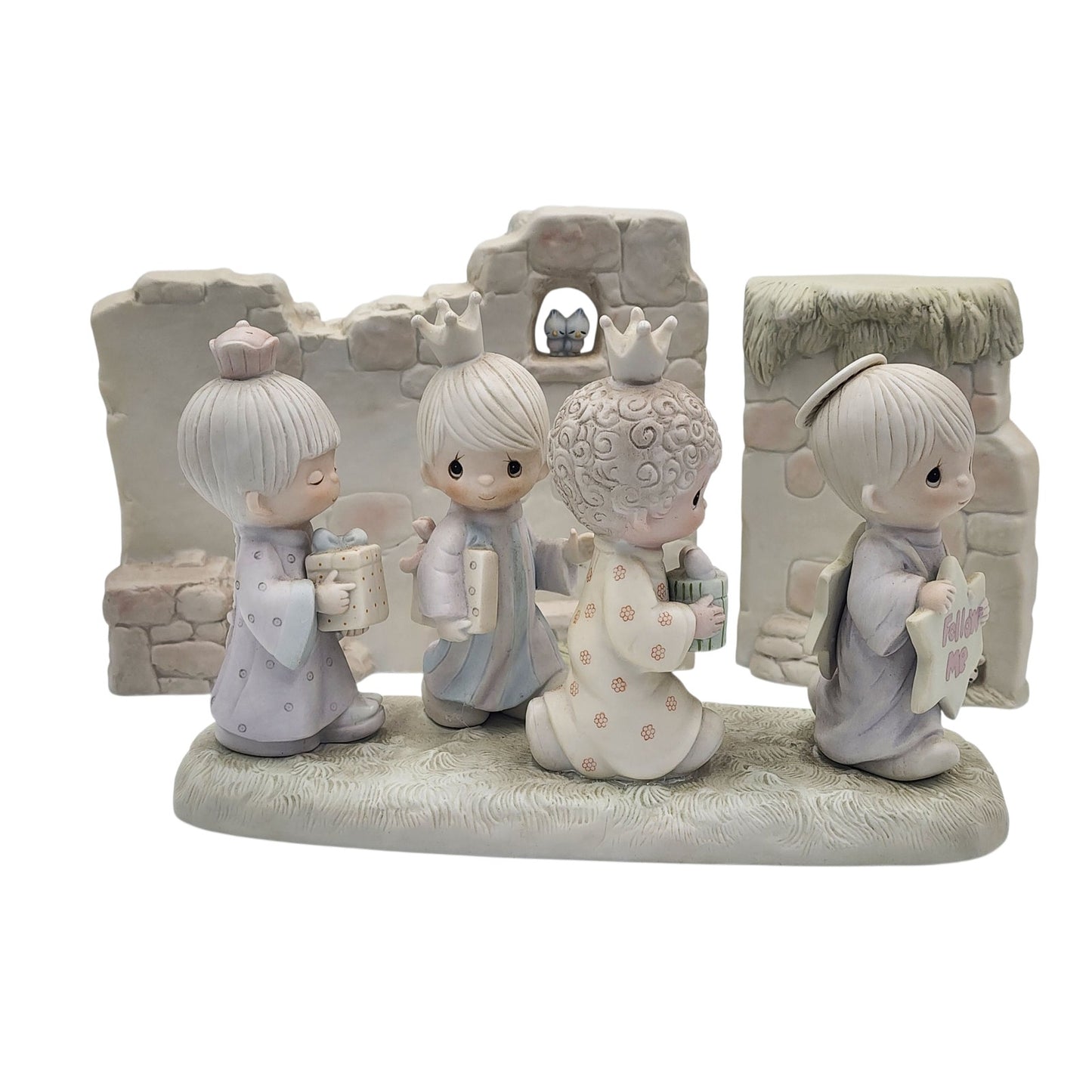 Precious Moments They Followed The Star & Manger Wall Set Nativity E-5641 E-5644