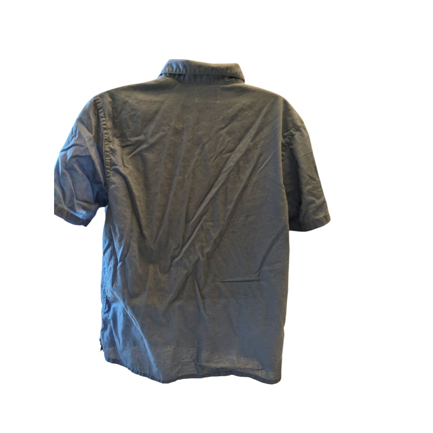 Old Navy Shirt Mens Large Linen Paradise Hotel Cocktail Graphic Beach Hawaiian