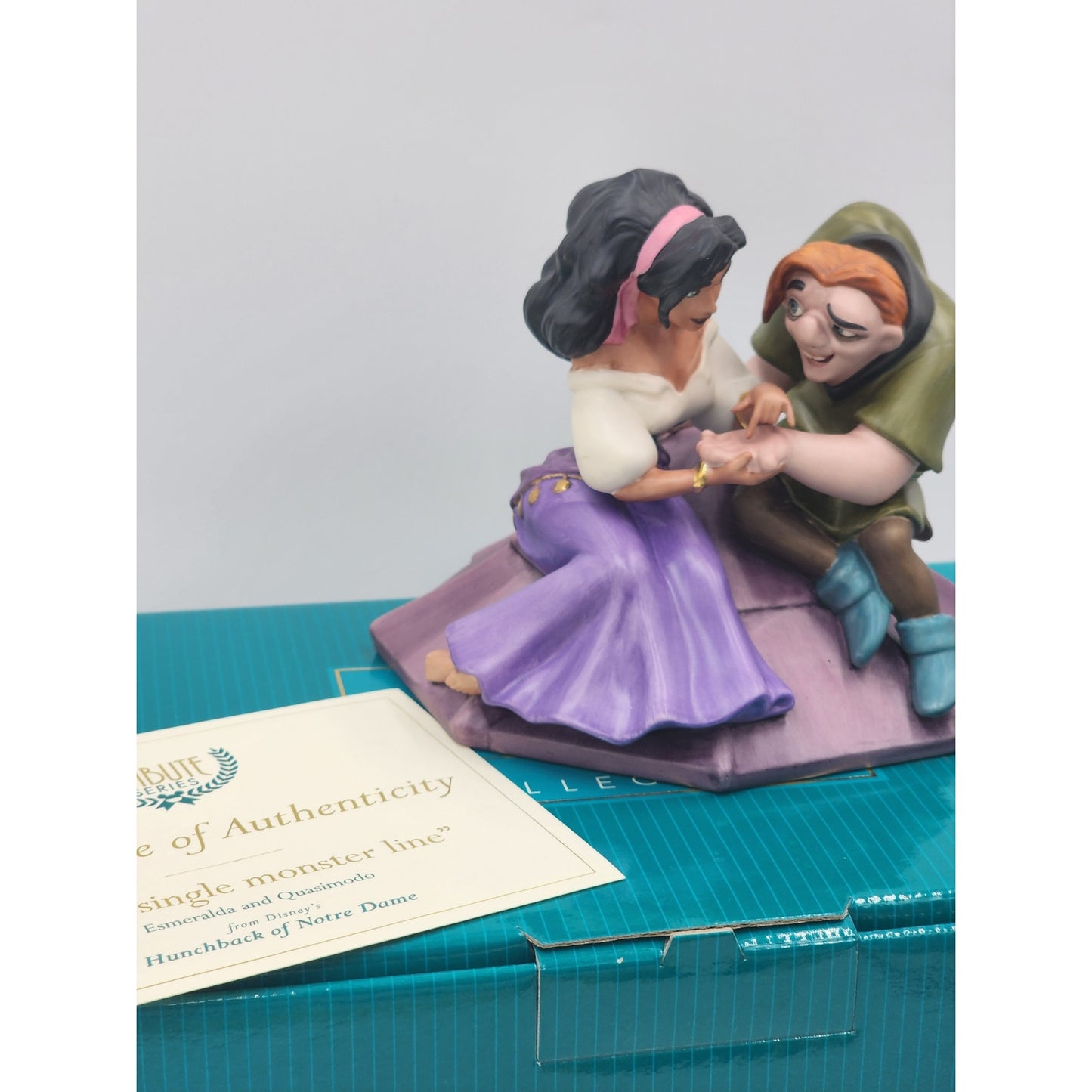 WDCC Hunchback Notre Dame Esmeralda Quasimodo Not a Single Monster Line COA Box