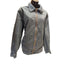 Cathy Daniels Denim Jacket Womens 1X Zip Front Blue Studded Cotton Spring