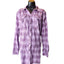 Duluth Trading Shirt Women XL Purple Plaid Button Front Long Sleeve Western Top