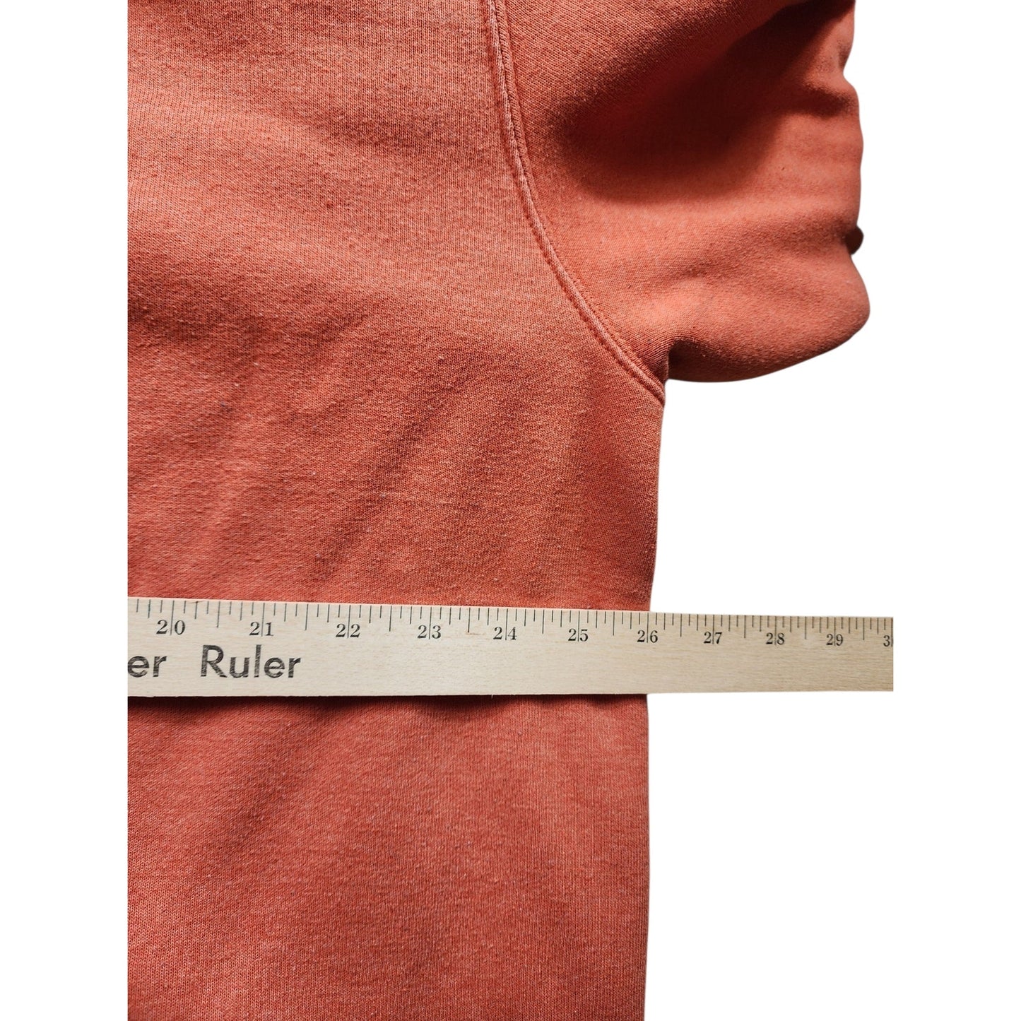 Carhartt Hoodie Mens XL Loose Fit Logo Sleeve Sweatshirt Rust Orange Pullover