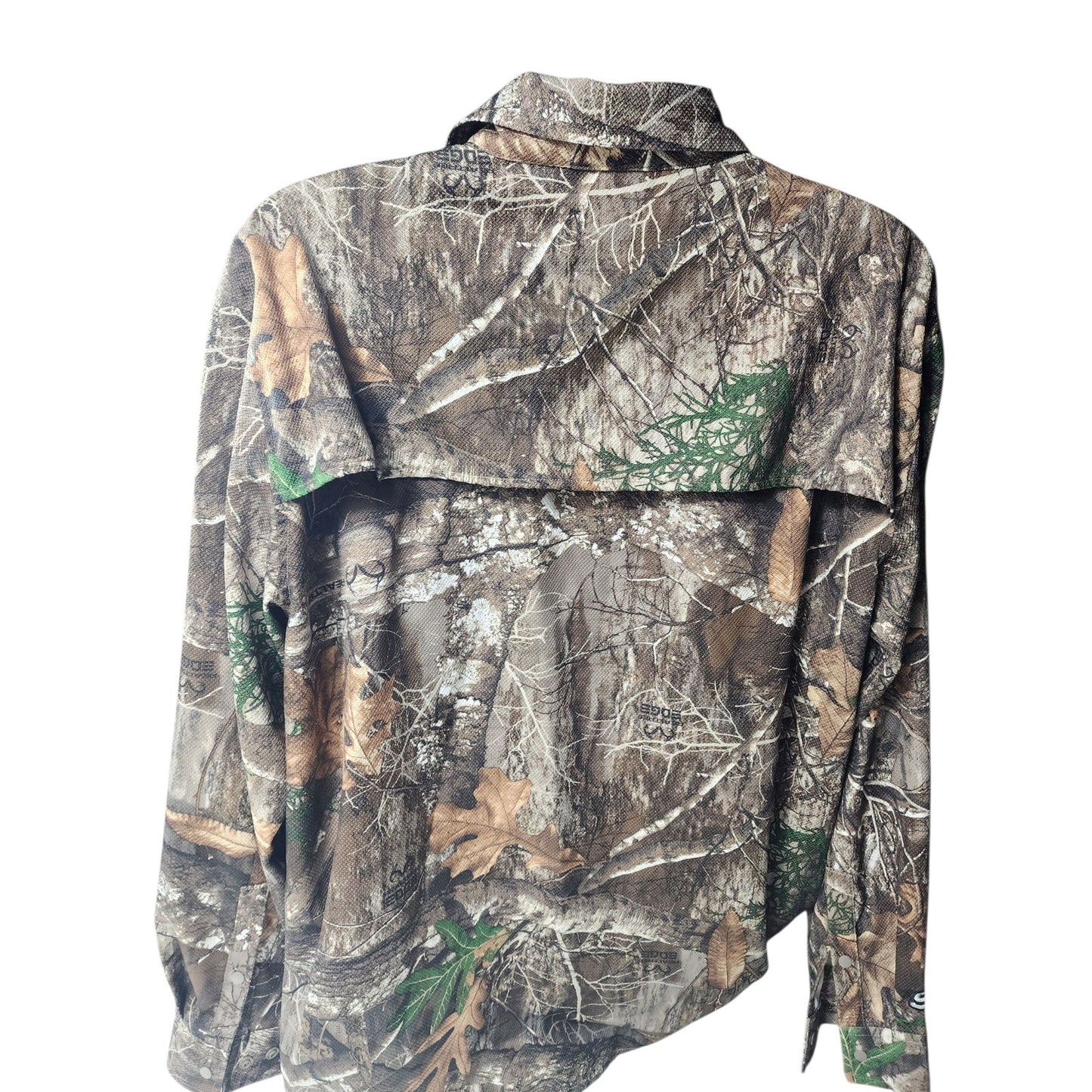 Shield Series Men 2XL Camo Hunting Shirt Long Sleeve Button Up Realtree Edge Top