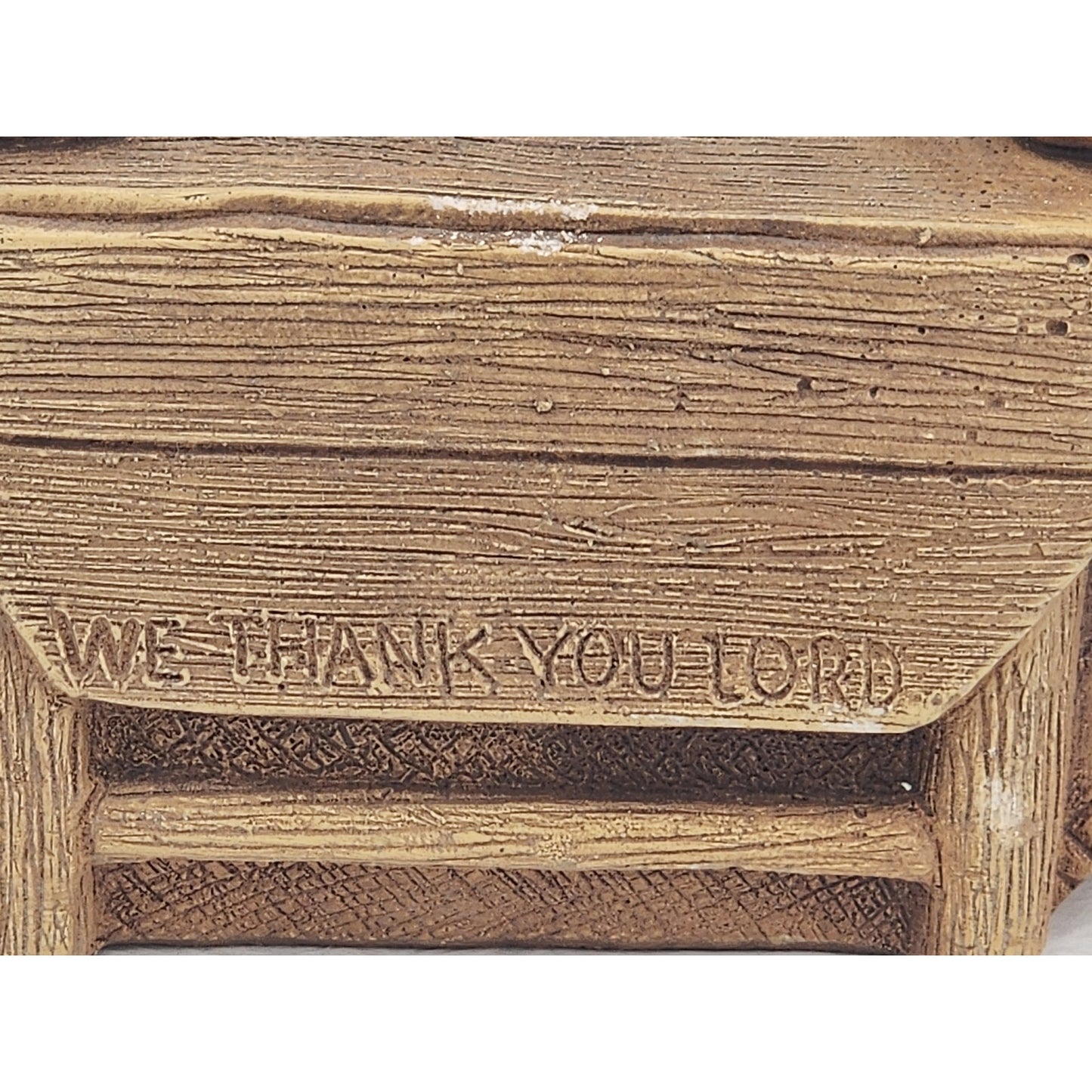 Vintage Fannykins Bill Mack We Thank You Lord Signed Solar Statuary Collectible
