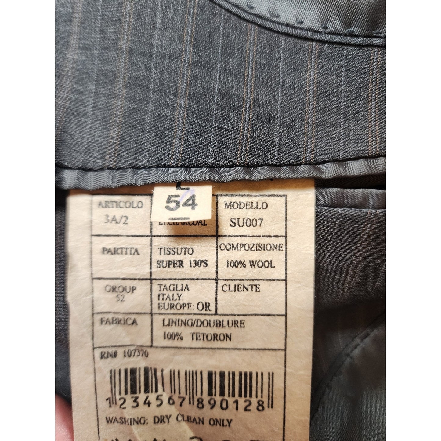 Firado Rome Italy Wool Suit Jacket 54L US Blazer Sport Coat Super 130s Italian