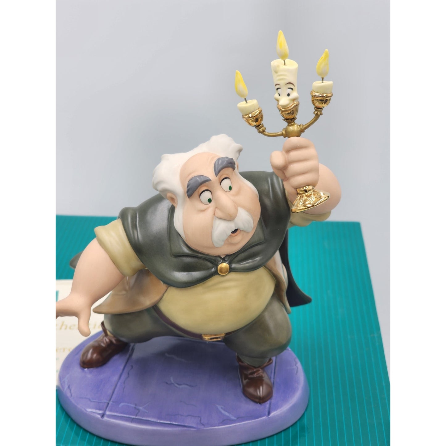 WDCC Beauty and the Beast Is Someone There? Maurice Lumiere Disney COA Box