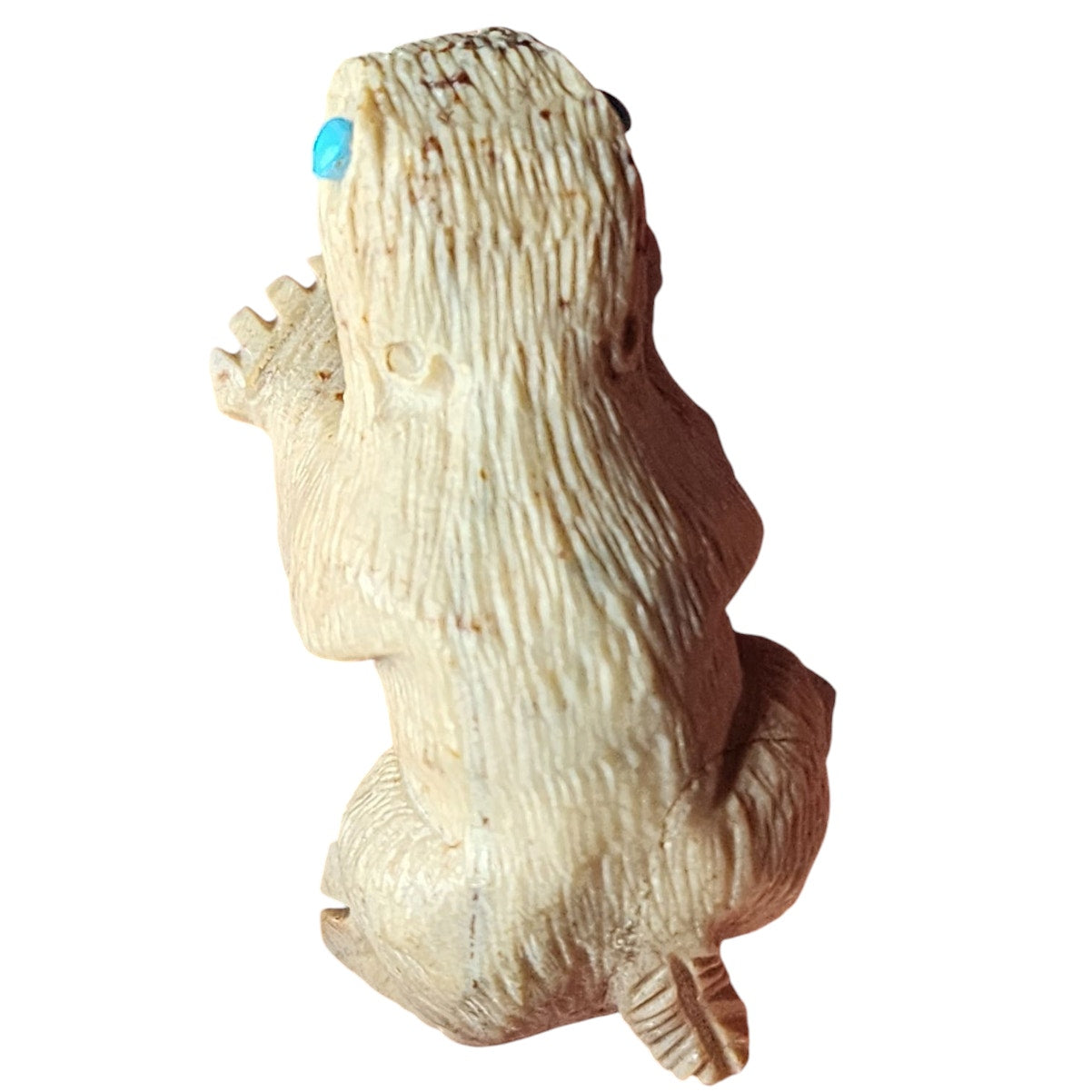 Native American Zuni Reptile Fetish Carving Turquoise Totem Southwest Art Signed