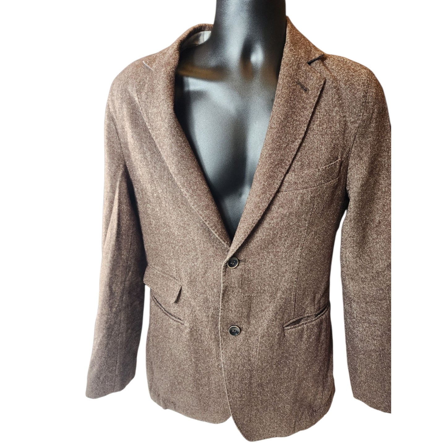 Scott James Blazer Mens Small 38 Wool Two Button Jacket Sport Coat Classic Tweed