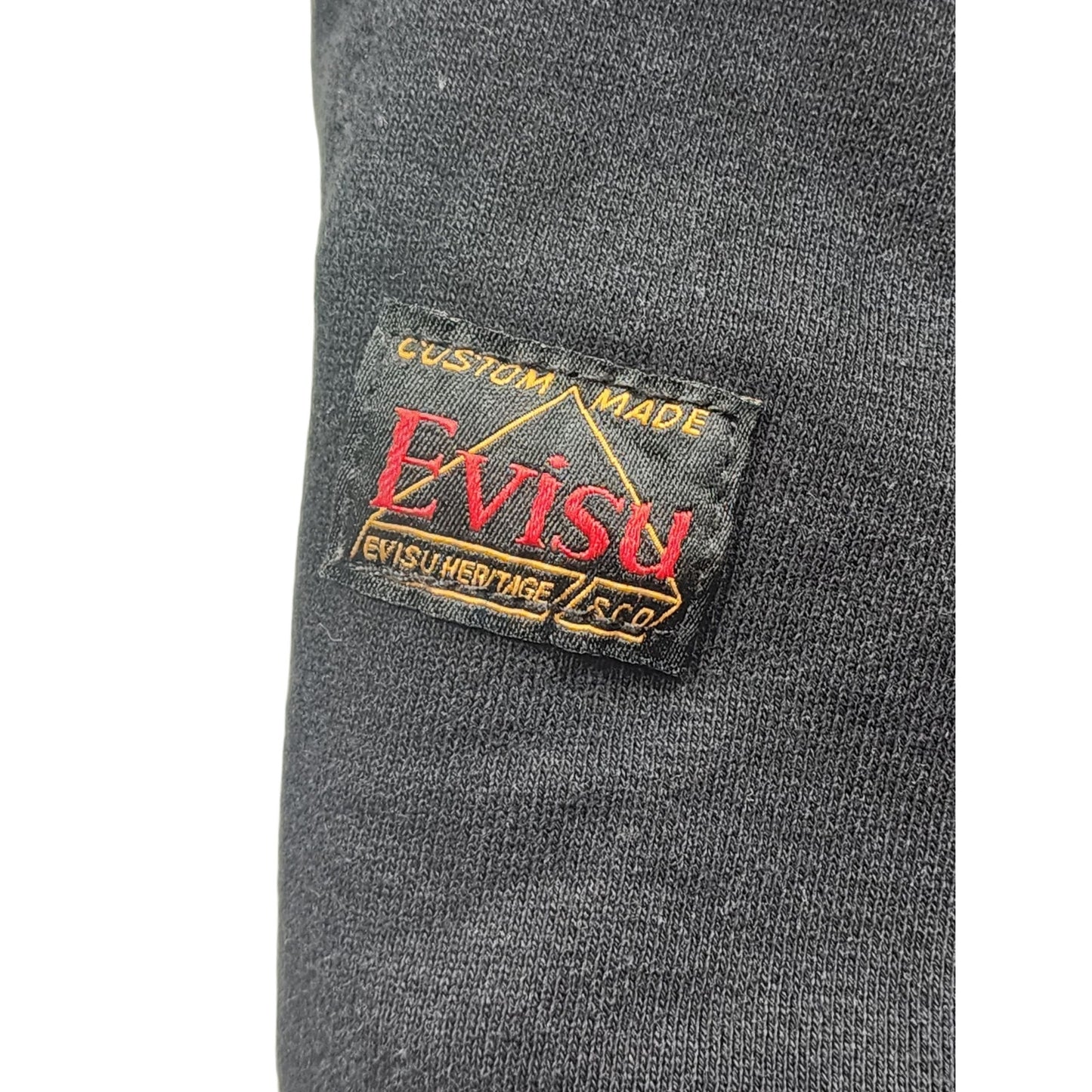 EVISU Heritage Custom Made Sweatpants Men Medium Logo Joggers Streetwear Graphic
