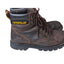 Caterpillar Work Boots Mens 10.5 Brown Leather Steel Toe Safety Oil Resistant