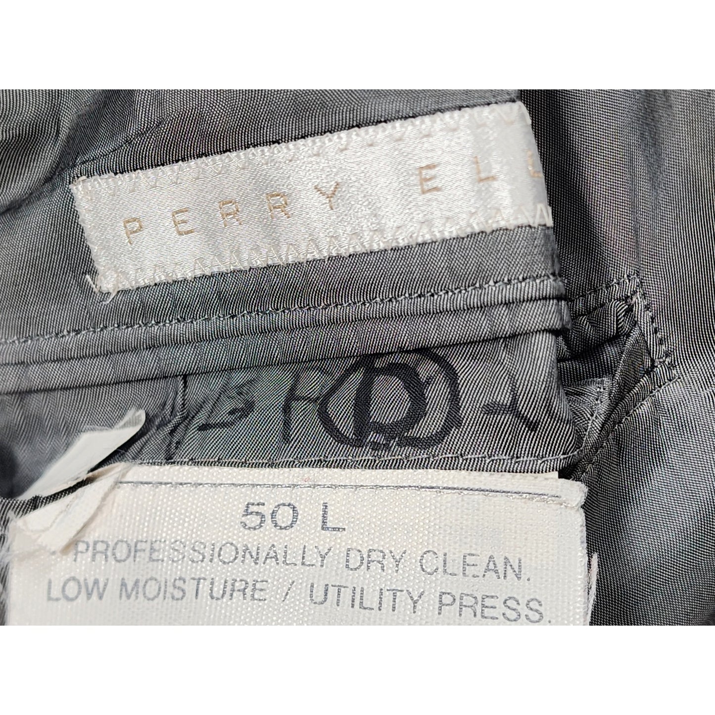 Perry Ellis Double Breasted Suit Jacket 50 Long Tuxedo Style Formal Blazer USA