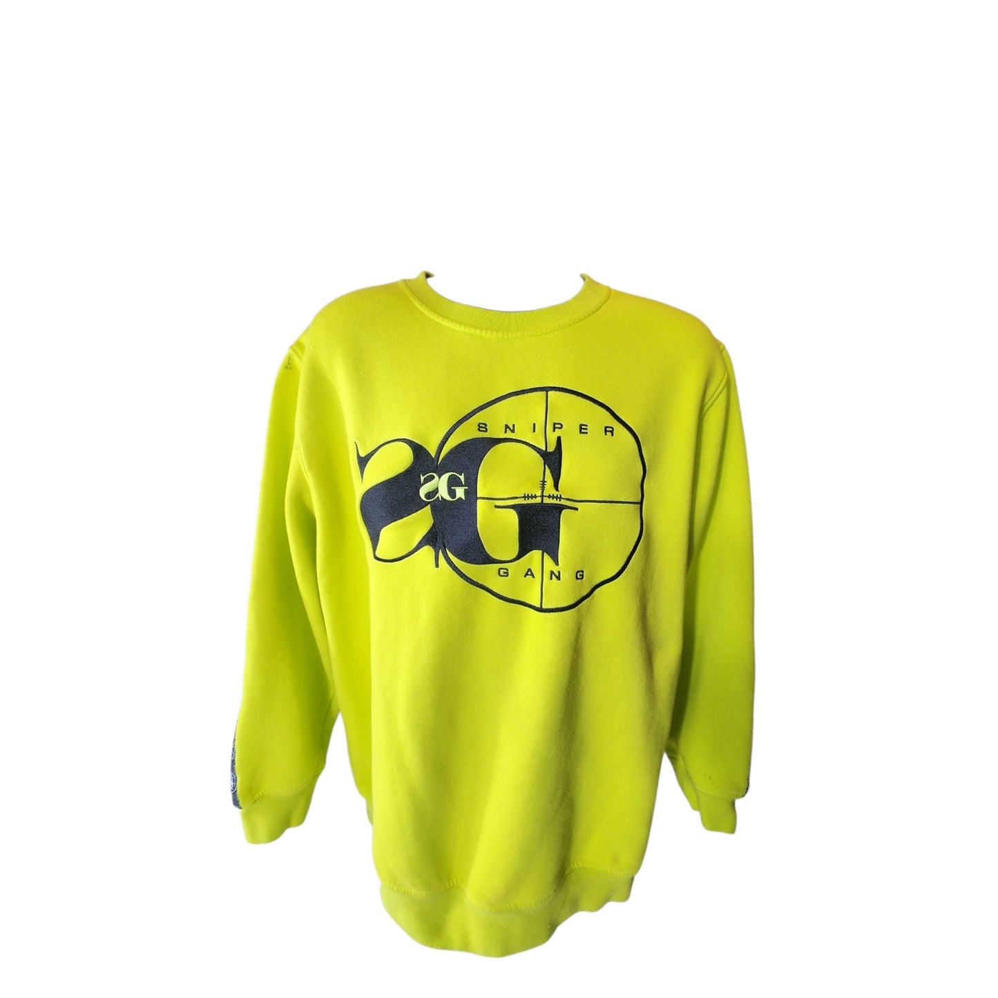 Sniper Gang Sweatshirt Men XL Women 2XL Safety Green Streetwear Pullover Hip Hop