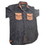Stacy Adams Corduroy Button Up Shirt Men Medium Fashion Suede Pocket Long Sleeve