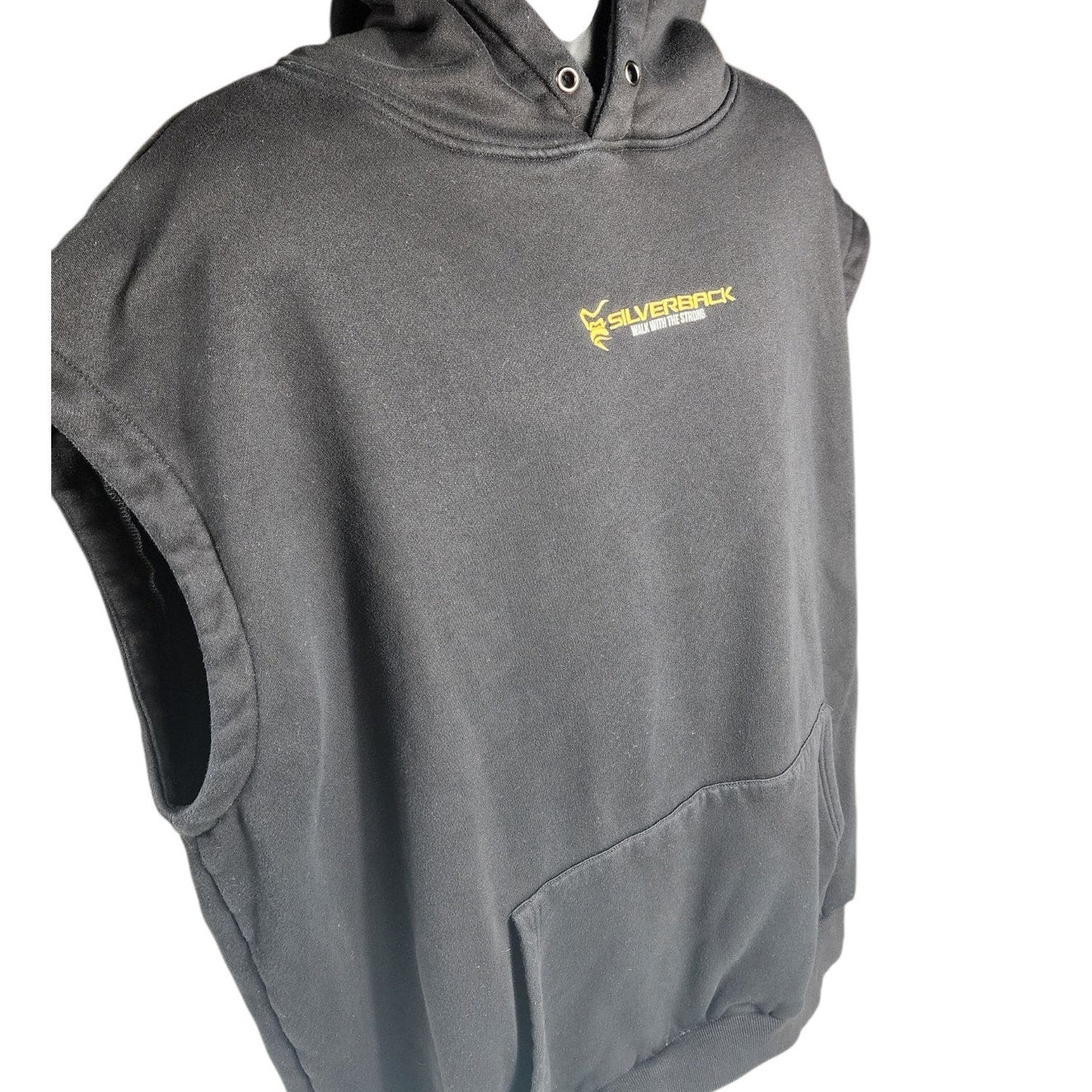 Silverback Strength Club Sleeveless Hoodie Mens 4XL Gym Bodybuilding Musclewear