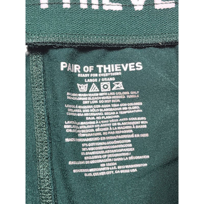 Pair of Thieves Shorts Mens Large Green Lounge Drawstring Pockets Elastic Waist