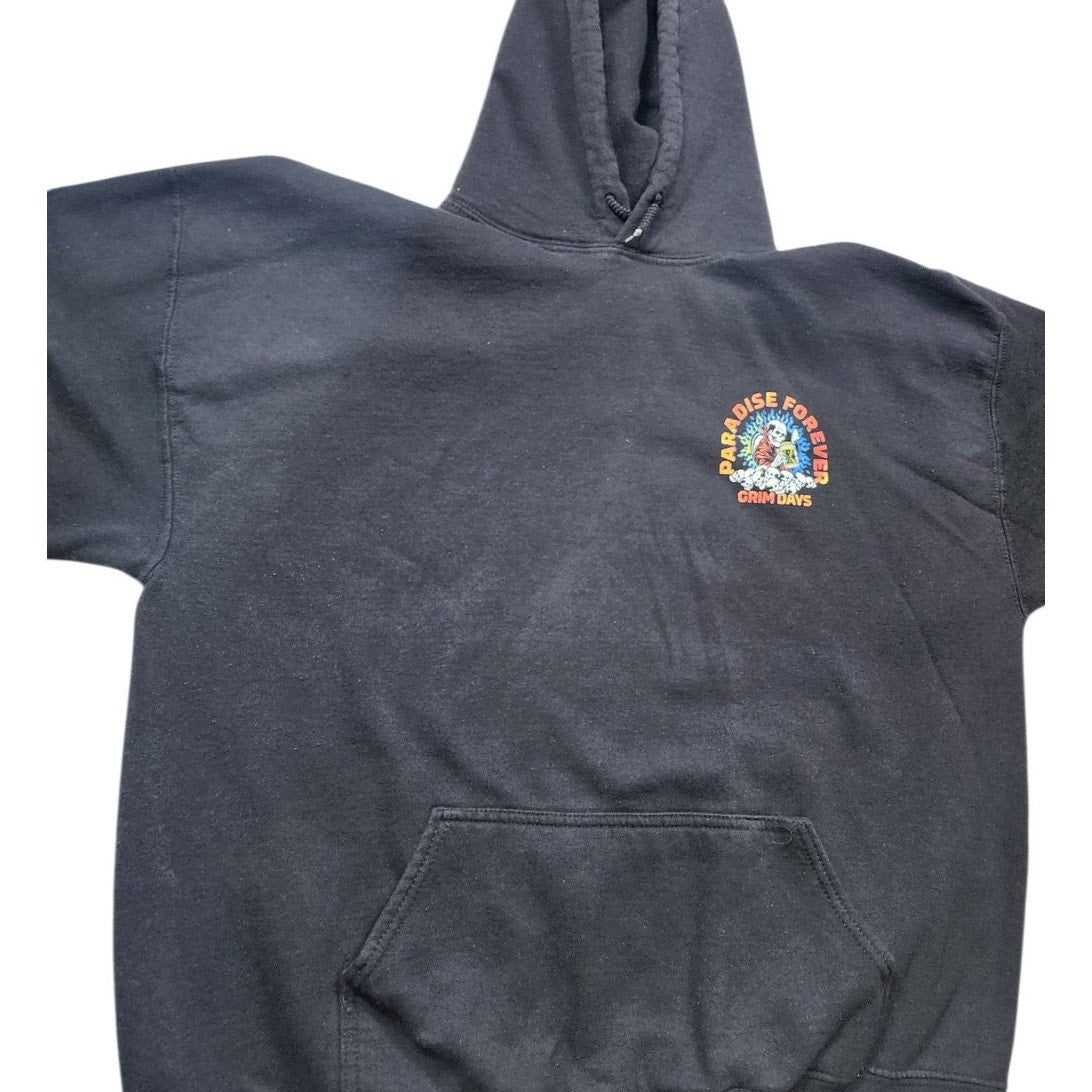 Grim Days Hoodie Men XL Graphic Skull GrimReaper Sweatshirt Paradise Forever Y2K
