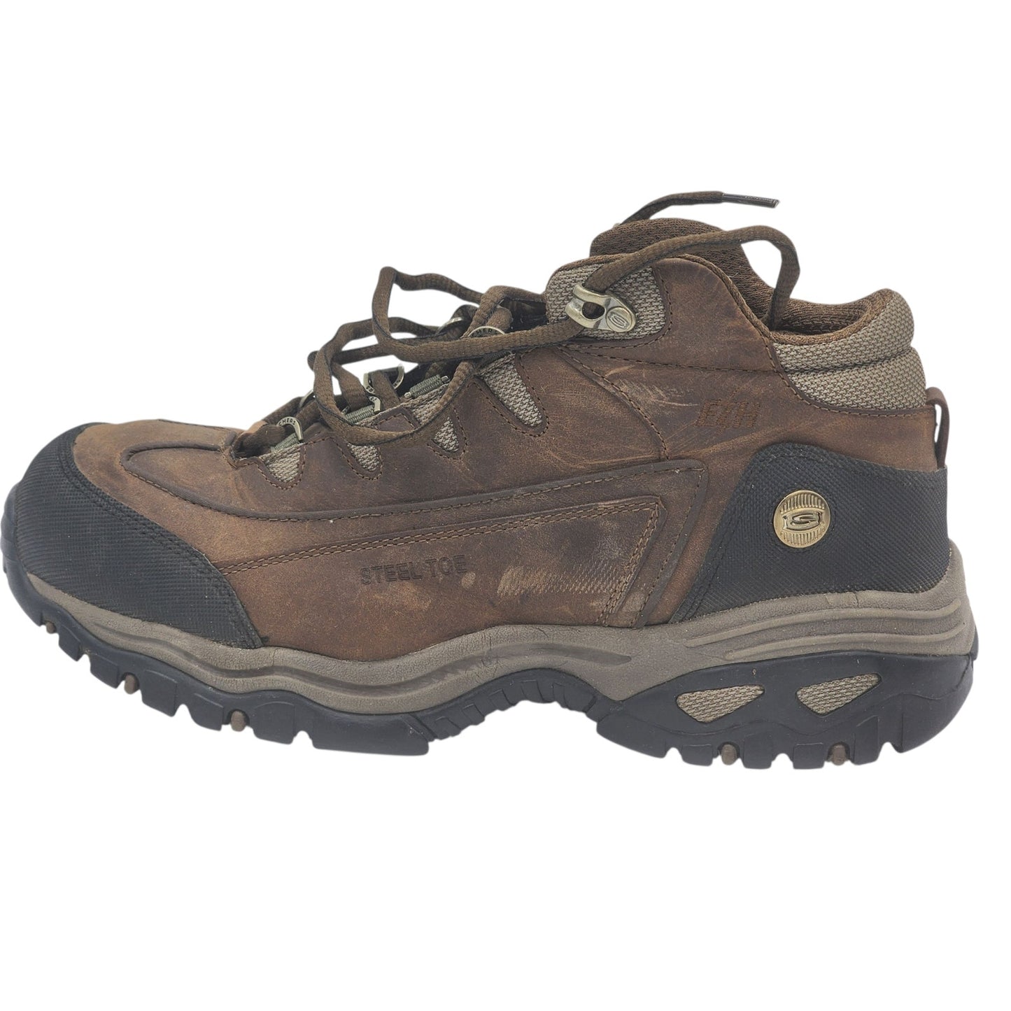Skechers Boots Mens 13 Steel Toe ASTM Workwear Safety Shoes Slip EH Heavy Duty