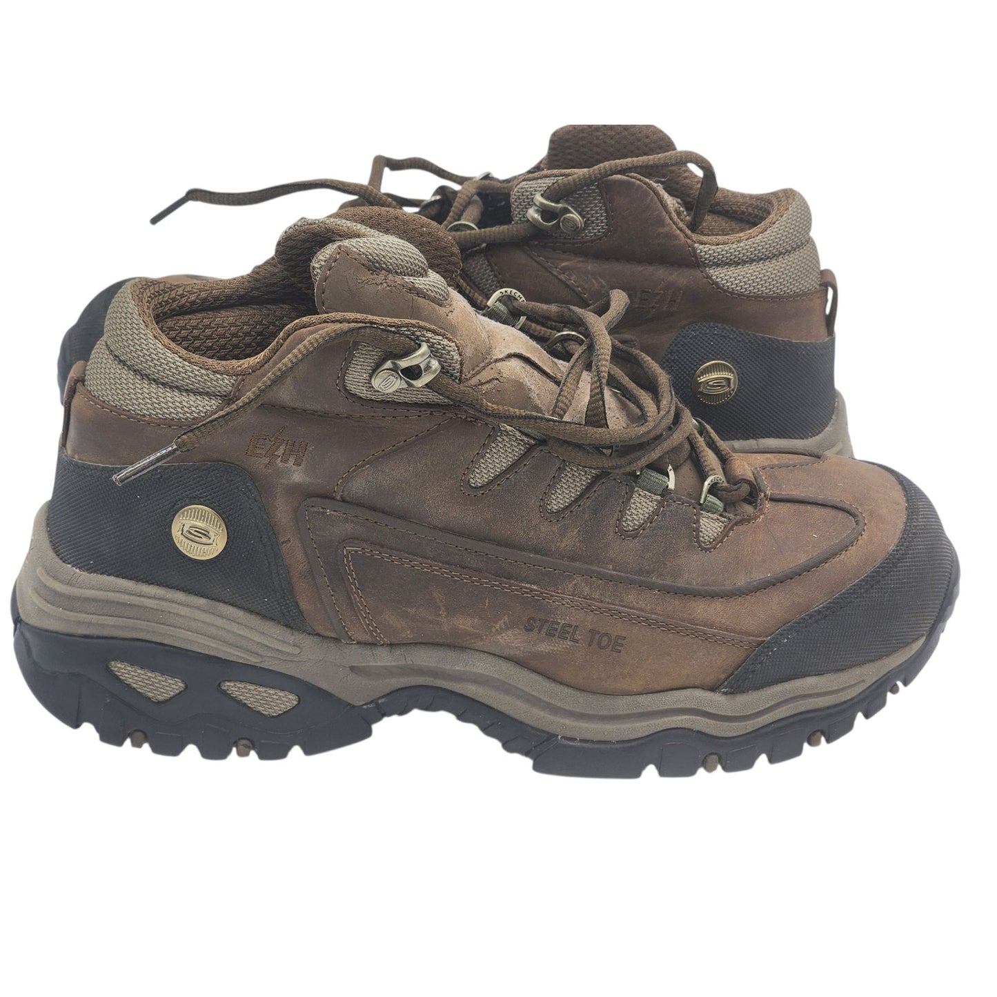 Skechers Boots Mens 13 Steel Toe ASTM Workwear Safety Shoes Slip EH Heavy Duty
