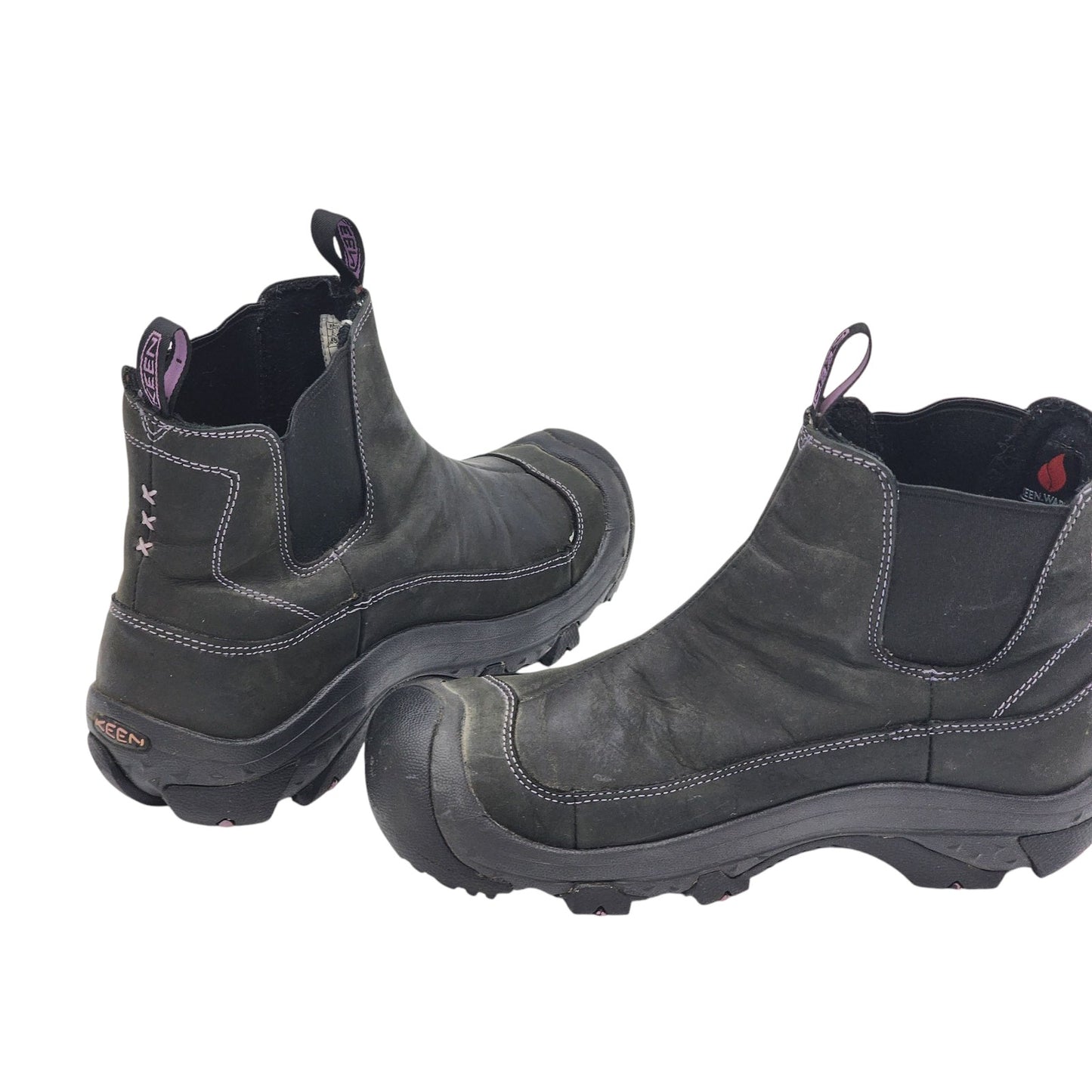 KEEN Boots Women 9 Dry Warm M+A Traction Leather Pull On 200g Chelsea Ankle 5299