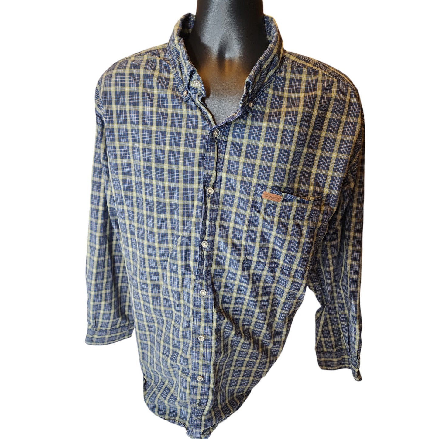 Carhartt Shirt Mens 2XL Plaid Classic Button Up Casual Long Sleeve Cotton Casual