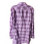 Duluth Trading Shirt Women XL Purple Plaid Button Front Long Sleeve Western Top