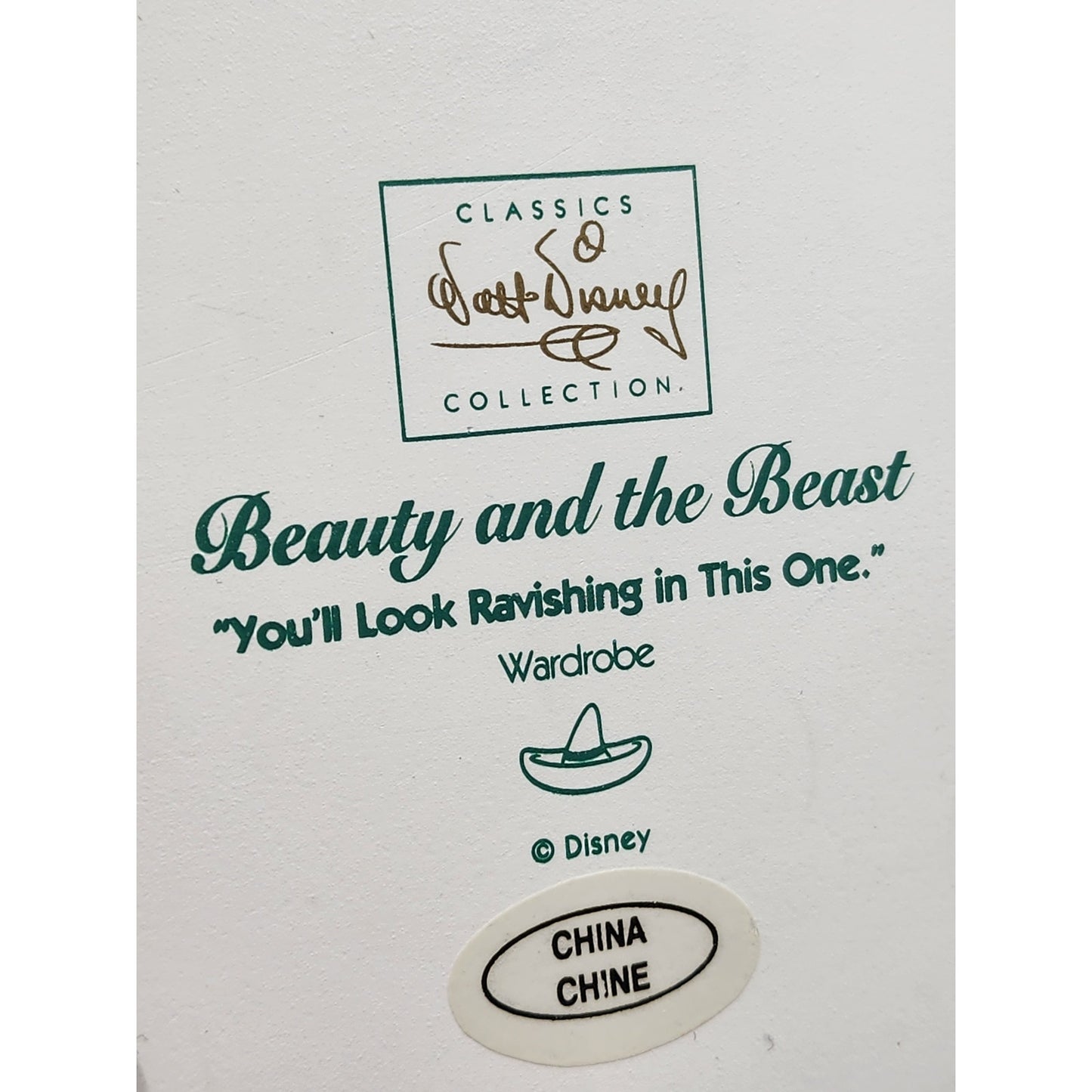 WDCC Beauty the Beast Wardrobe You’ll Look Ravishing in This One Dresses COA Box