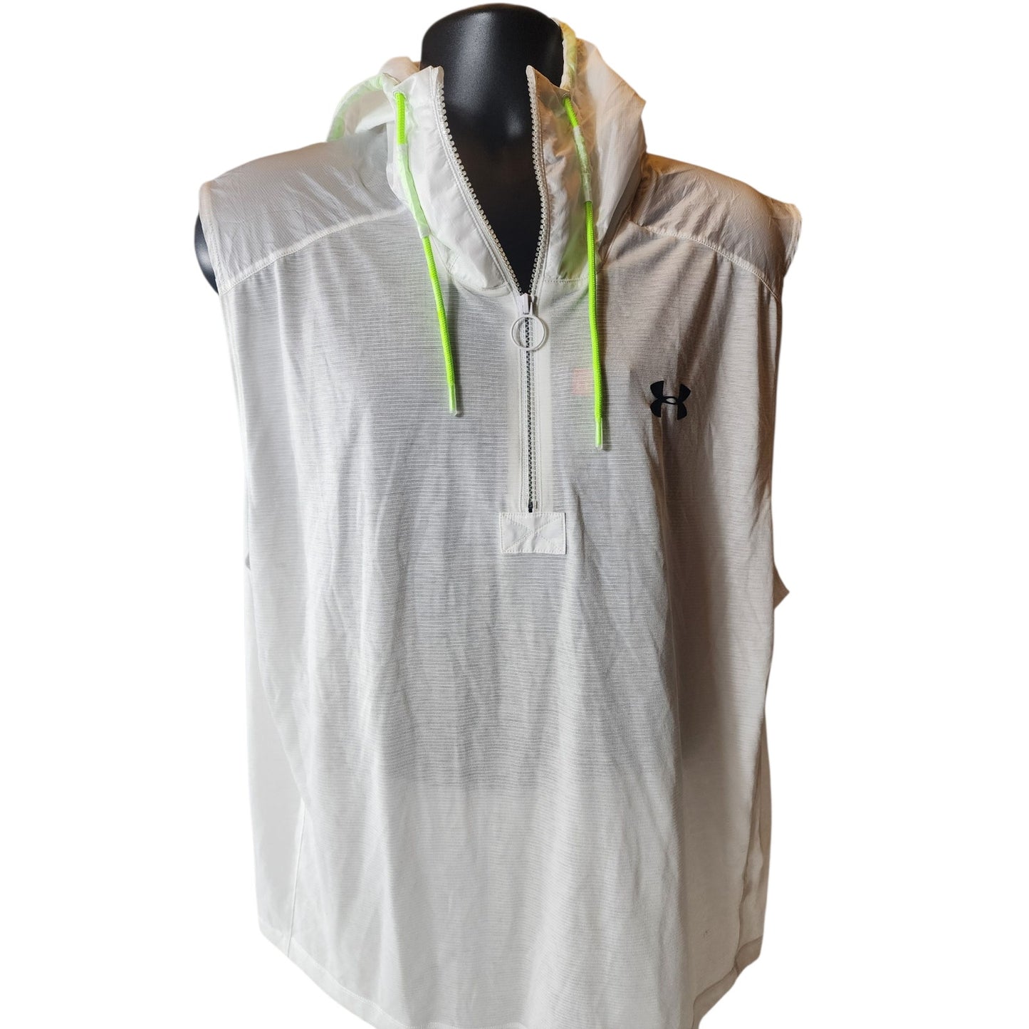 Under Armour XL Sleeveless Windbreaker Hoodie Activewear Gym Athleisure 1351063