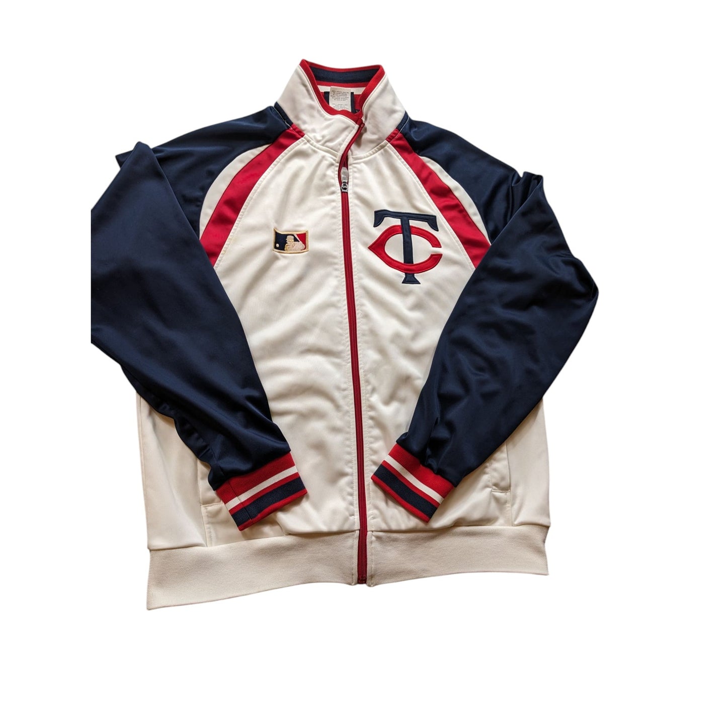 Cooperstown Collection Track Jacket Men Medium Minnesota Twins Zip Retro Vintage