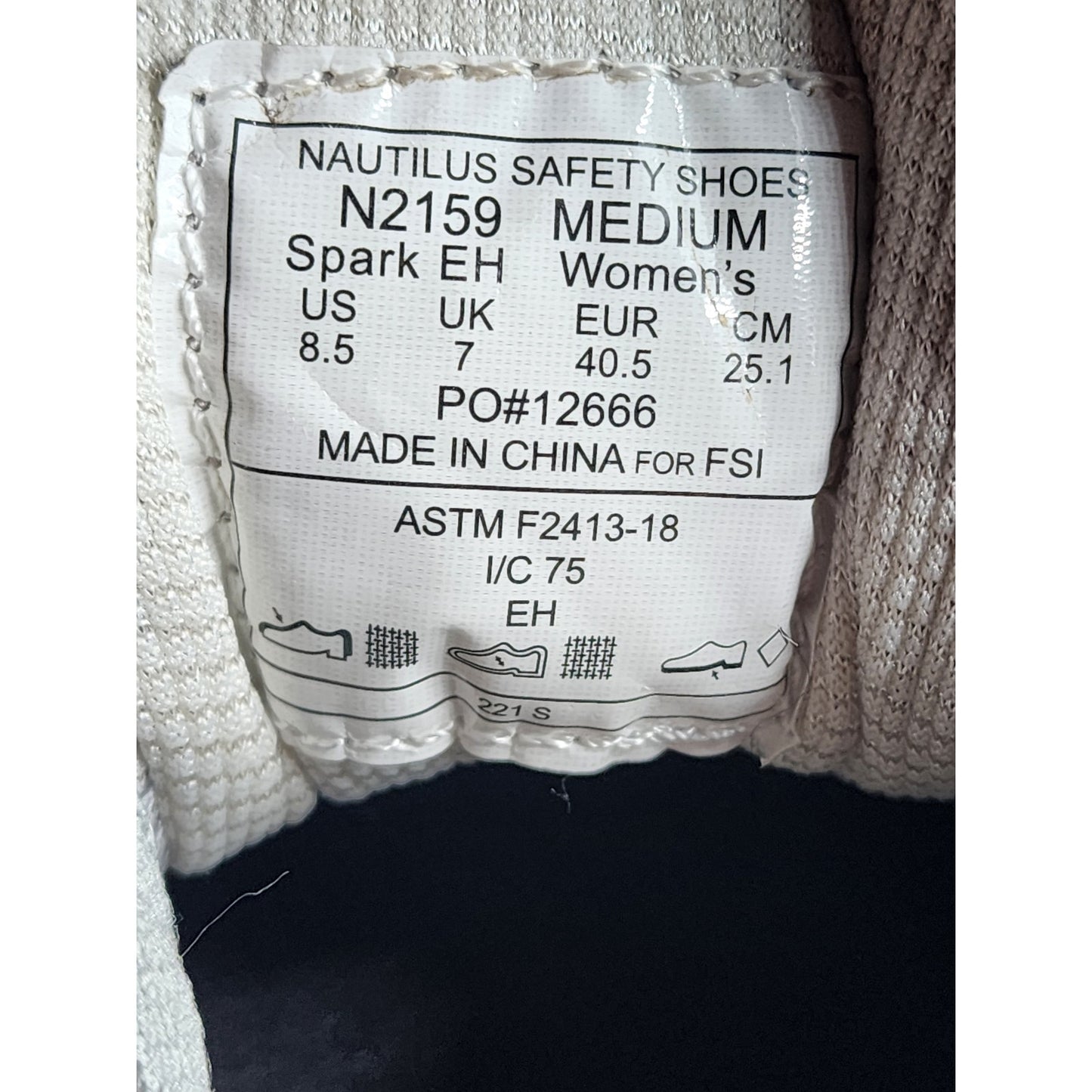 Nautilus Shoes Women 8.5 Spark EH N2159 Workwear Safety Steel Toe Slip Resistant