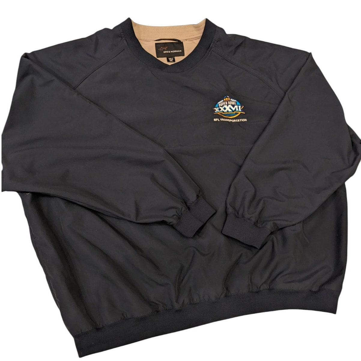 Greg Norman Pullover Super Bowl 37 NFL Transportation Men XXL Jacket Windbreaker