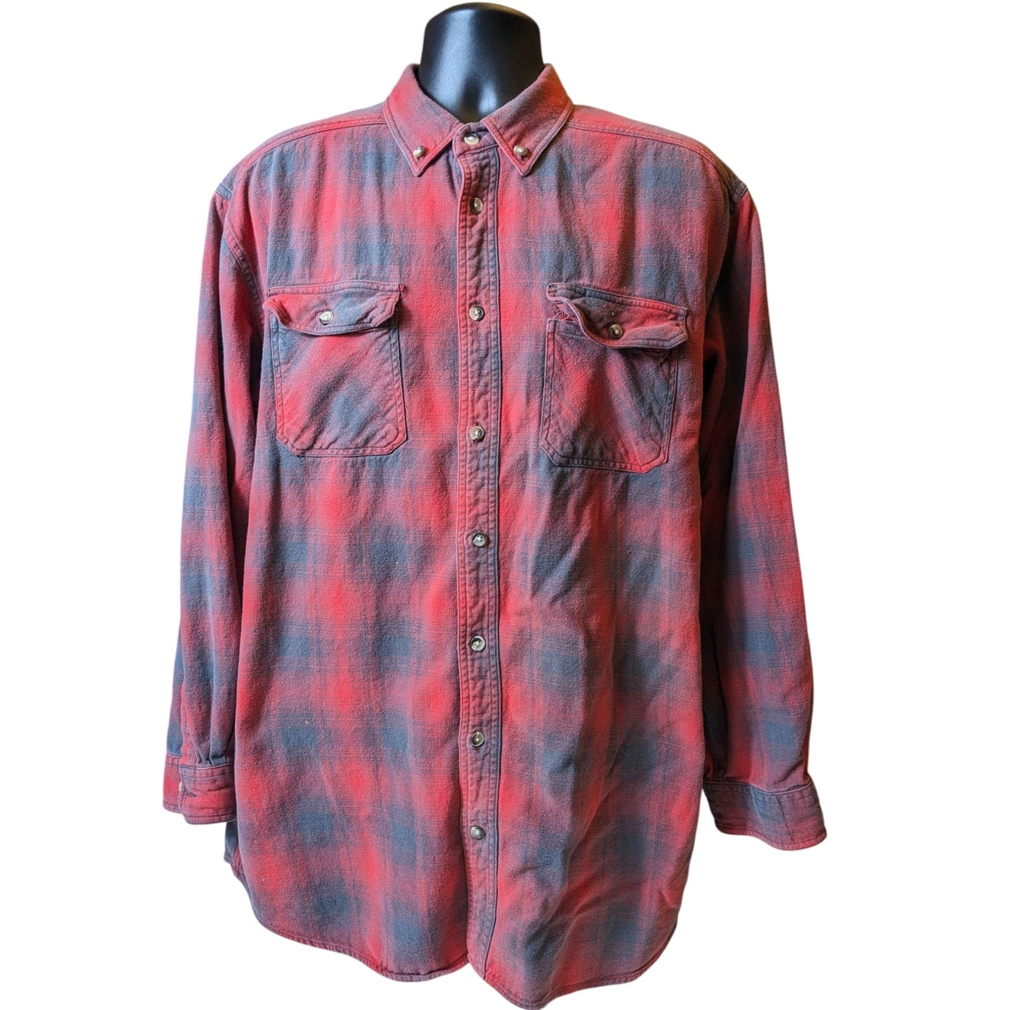 Field N Forest Shirt Men 2XLT Tall Plaid Flannel Cotton Long Sleeve Vintage