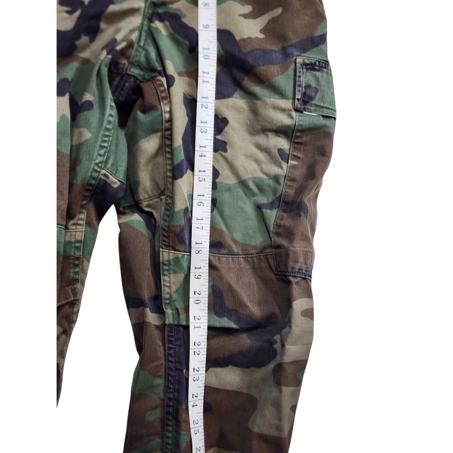 Military Woodland Camo Combat Trousers Medium BDU Pants Tactical Cargo Utility
