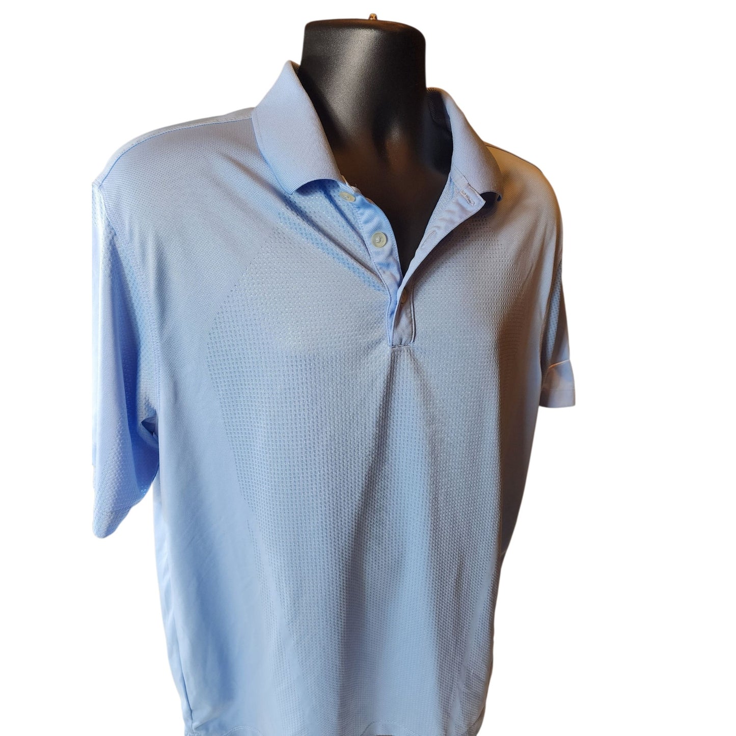 Nike Golf Dri-Fit Tour Polo Shirt Mens Large Light Blue Athletic Lightweight