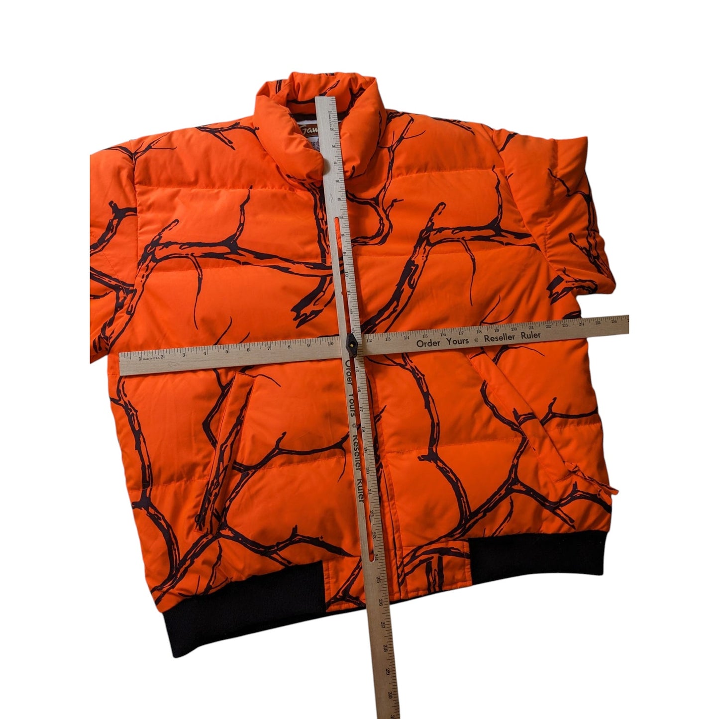 Gamehide Reversible Hunting Jacket Mens Large Brown Blaze Orange Camo Puffer