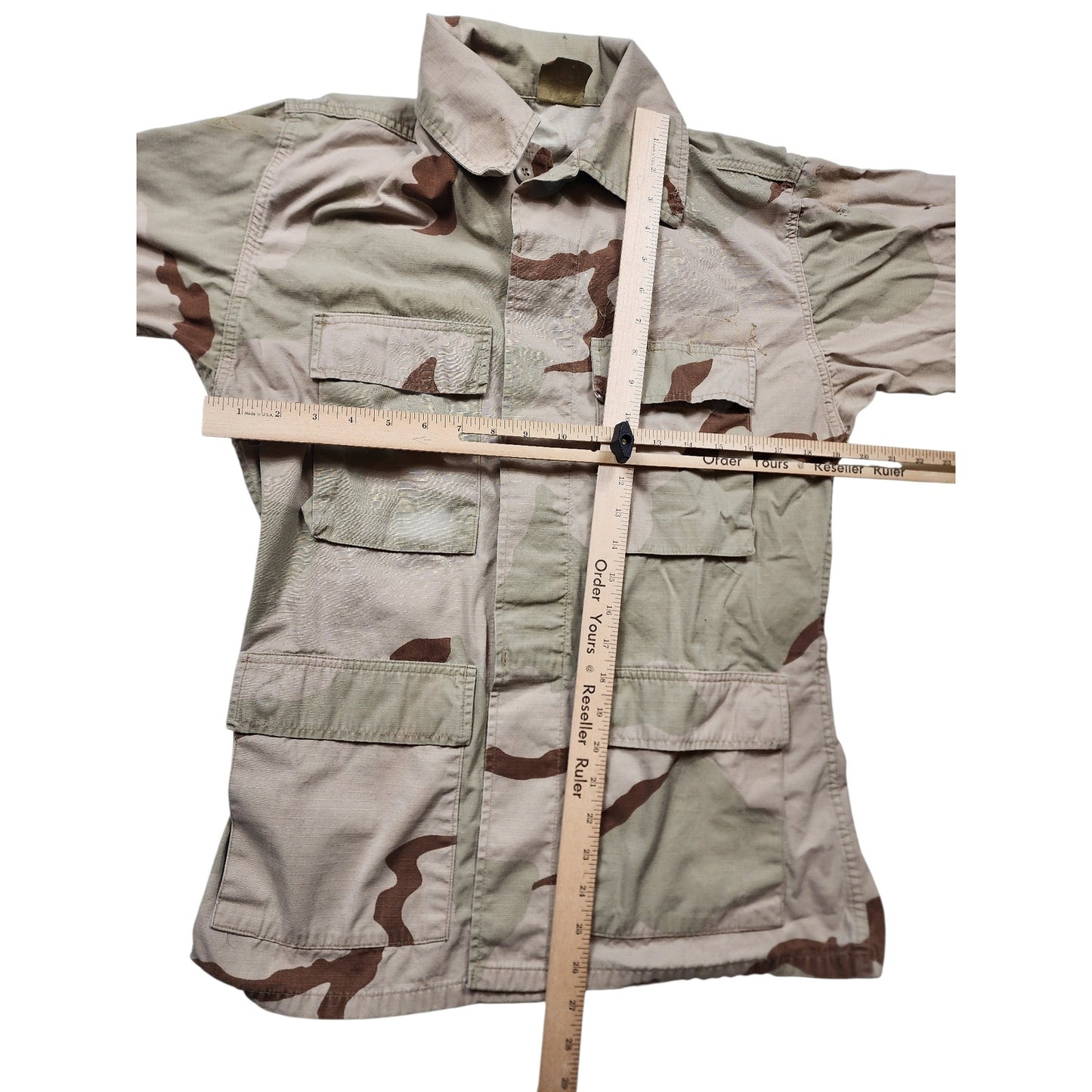 USGI Desert Combat Jacket Small Regular Military Ripstop BDU Camo Shirt