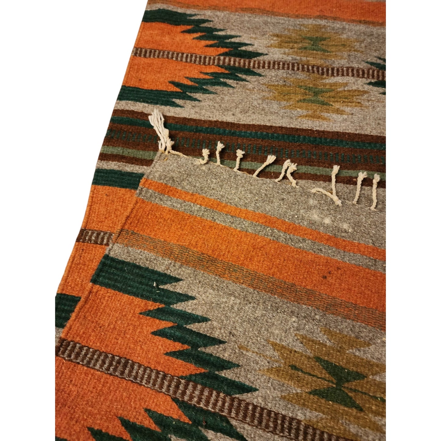 Native American Navajo Wool Rug Handwoven Wall Hang Kachina Southwestern 61x28