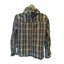 New Look Hoodie Mens Medium/Large Blue Plaid Lightweight Hooded Jacket British